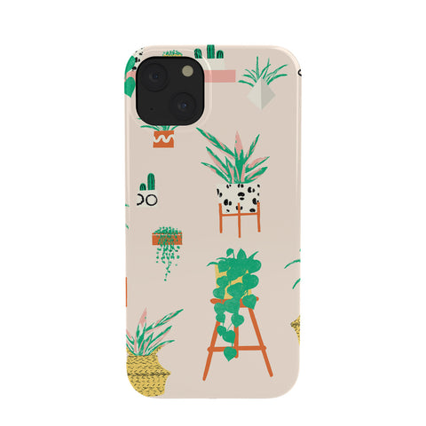 Erika Stallworth Plant Lady Scandinavian Apartment Peach Phone Case