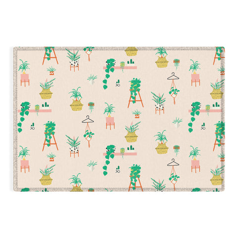 Erika Stallworth Plant Lady Scandinavian Apartment Peach Outdoor Rug