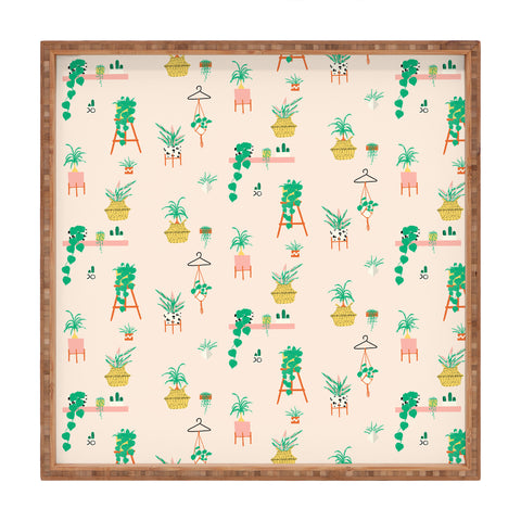 Erika Stallworth Plant Lady Scandinavian Apartment Peach Square Tray