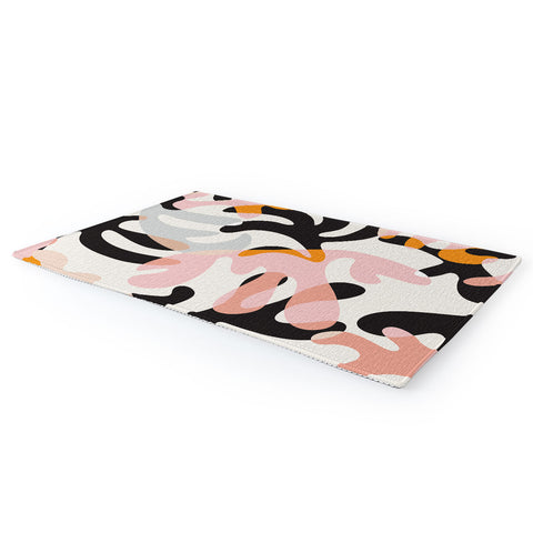 evamatise Abstract Modern Shapes Mid Century Area Rug