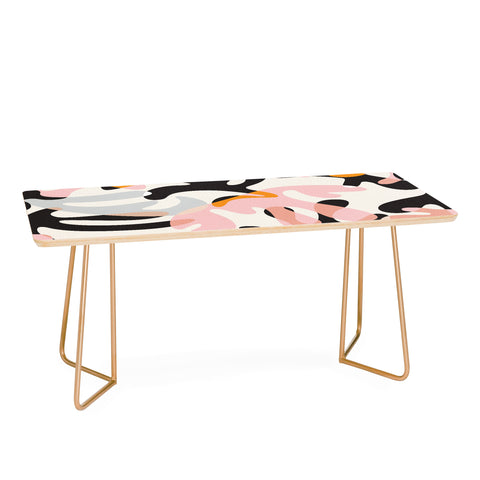 evamatise Abstract Modern Shapes Mid Century Coffee Table