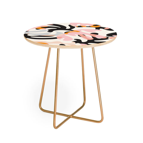 evamatise Abstract Modern Shapes Mid Century Round Side Table