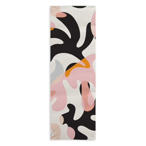 evamatise Abstract Modern Shapes Mid Century Yoga Towel