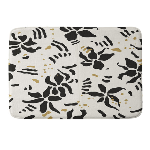 evamatise Abstract Spider Orchids Memory Foam Bath Mat
