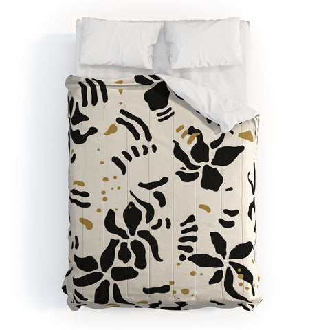 evamatise Abstract Spider Orchids Comforter