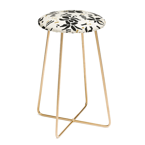 evamatise Abstract Spider Orchids Counter Stool