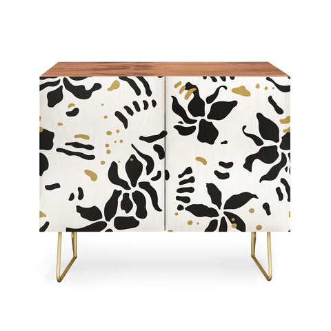 evamatise Abstract Spider Orchids Credenza