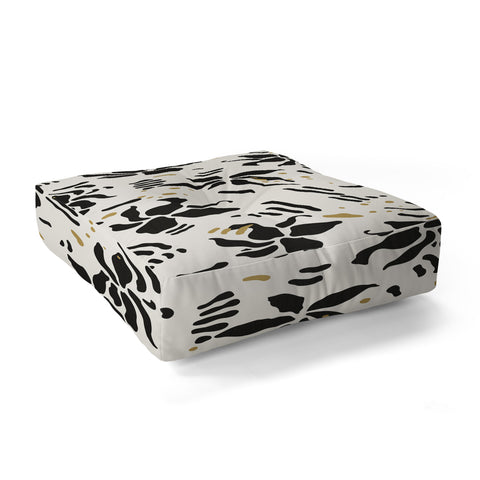 evamatise Abstract Spider Orchids Floor Pillow Square