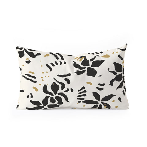 evamatise Abstract Spider Orchids Oblong Throw Pillow