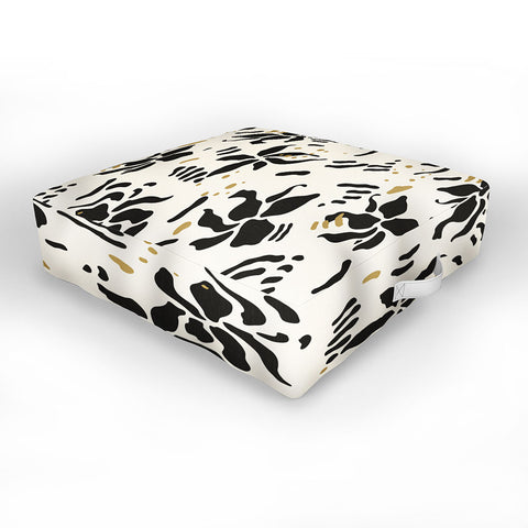 evamatise Abstract Spider Orchids Outdoor Floor Cushion