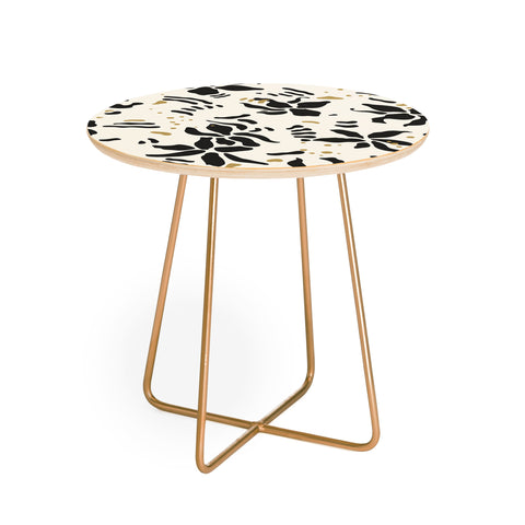 evamatise Abstract Spider Orchids Round Side Table