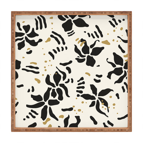 evamatise Abstract Spider Orchids Square Tray