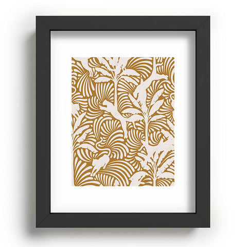 evamatise Big Cats and Palm Trees Jungle Recessed Framing Rectangle