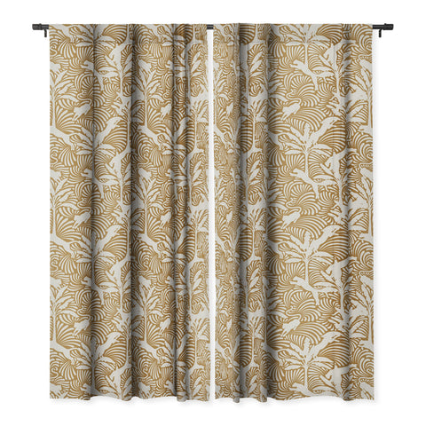 evamatise Big Cats and Palm Trees Jungle Blackout Window Curtain