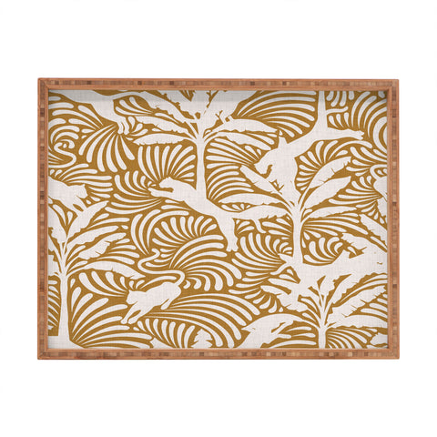 evamatise Big Cats and Palm Trees Jungle Rectangular Tray
