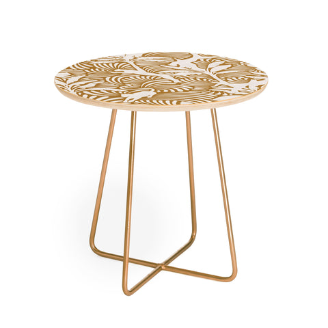 evamatise Big Cats and Palm Trees Jungle Round Side Table