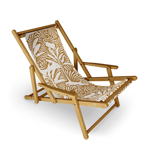 evamatise Big Cats and Palm Trees Jungle Sling Chair