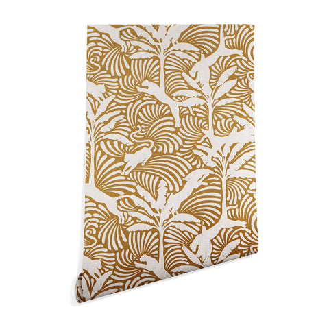 evamatise Big Cats and Palm Trees Jungle Wallpaper