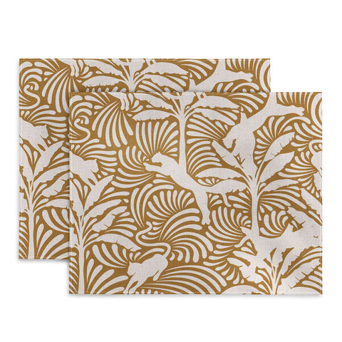 evamatise Big Cats and Palm Trees Jungle Placemat