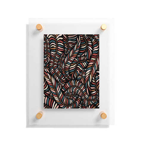 evamatise Boho Autumn Leaves Floating Acrylic Print