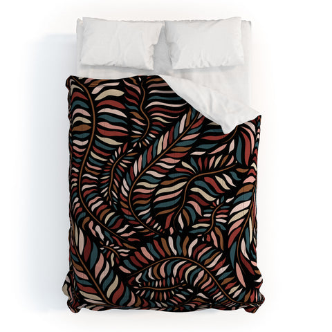 evamatise Boho Autumn Leaves Comforter