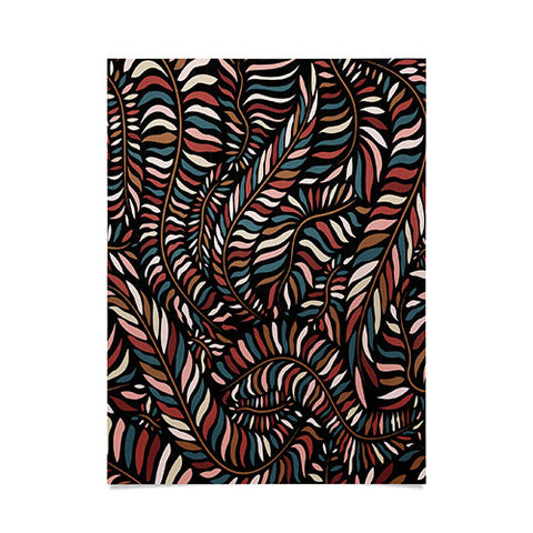 evamatise Boho Autumn Leaves Poster