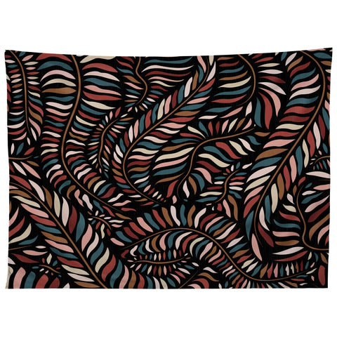 evamatise Boho Autumn Leaves Tapestry