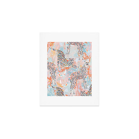 evamatise Colorful Wild Cats Art Print