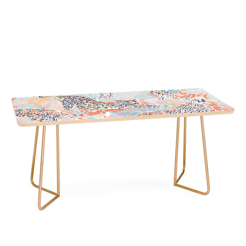 evamatise Colorful Wild Cats Coffee Table
