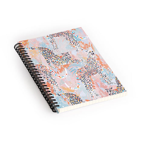 evamatise Colorful Wild Cats Spiral Notebook