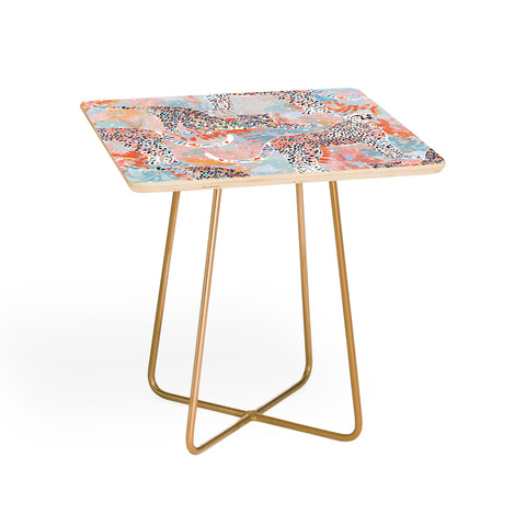 evamatise Colorful Wild Cats Side Table