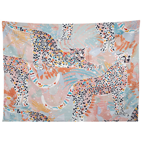 evamatise Colorful Wild Cats Tapestry