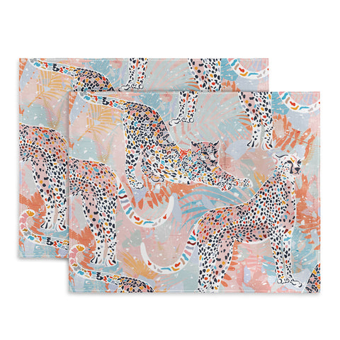 evamatise Colorful Wild Cats Placemat