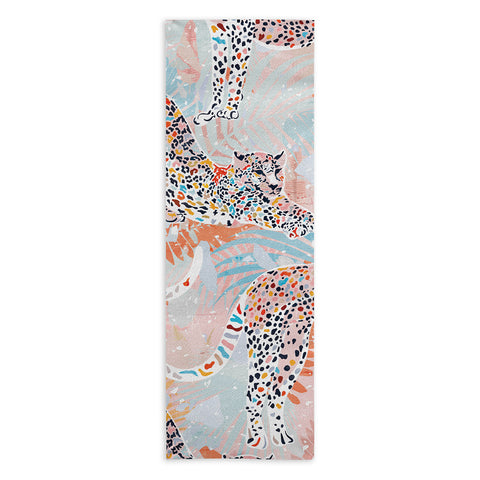 evamatise Colorful Wild Cats Yoga Towel