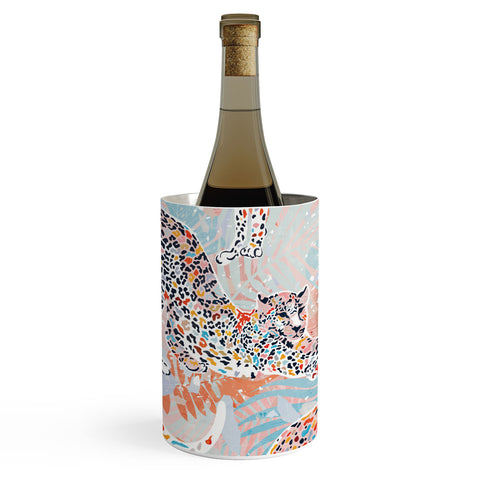 evamatise Colorful Wild Cats Wine Chiller