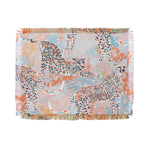 evamatise Colorful Wild Cats Throw Blanket