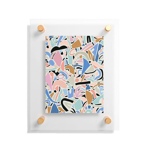 evamatise Contemporary Shapes N01 Spring Abstraction Floating Acrylic Print