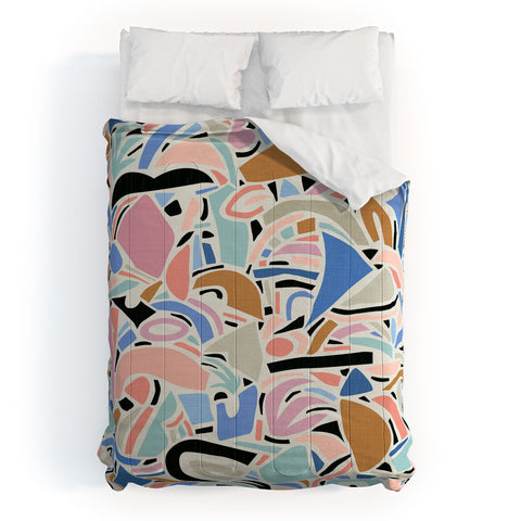 evamatise Contemporary Shapes N01 Spring Abstraction Comforter