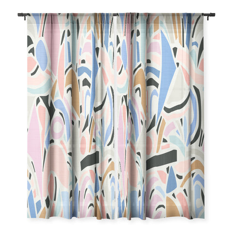 evamatise Contemporary Shapes N01 Spring Abstraction Sheer Non Repeat