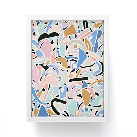 evamatise Contemporary Shapes N01 Spring Abstraction Framed Mini Art Print
