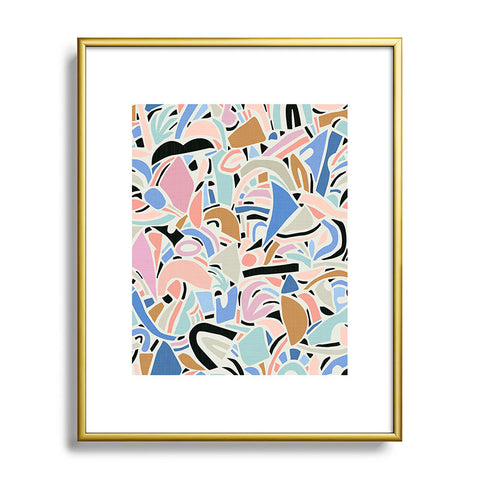 evamatise Contemporary Shapes N01 Spring Abstraction Metal Framed Art Print