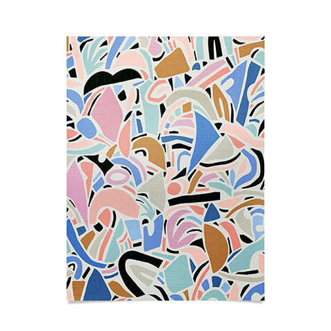 evamatise Contemporary Shapes N01 Spring Abstraction Poster