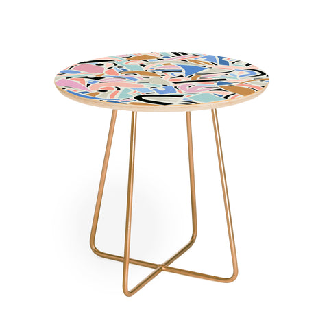 evamatise Contemporary Shapes N01 Spring Abstraction Round Side Table