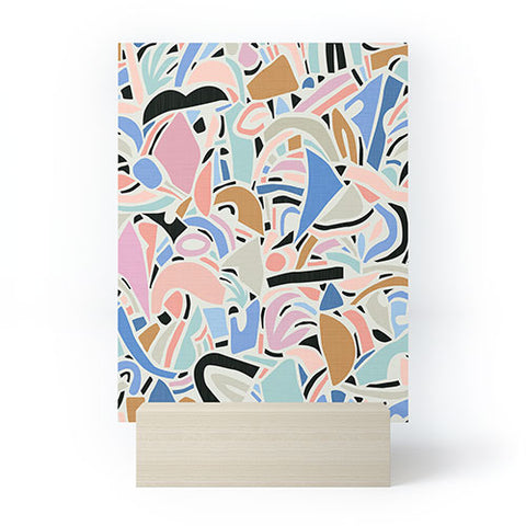 evamatise Contemporary Shapes N01 Spring Abstraction Mini Art Print