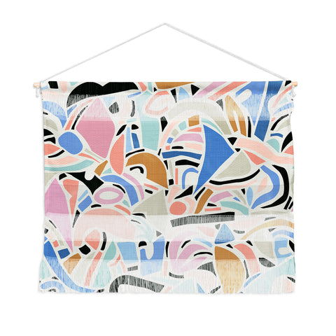 evamatise Contemporary Shapes N01 Spring Abstraction Wall Hanging Landscape