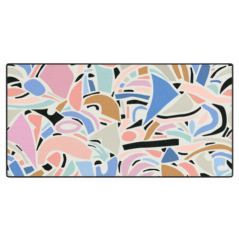 evamatise Contemporary Shapes N01 Spring Abstraction Desk Mat