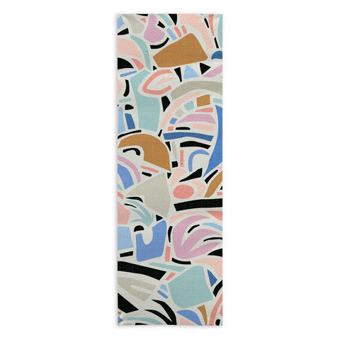 evamatise Contemporary Shapes N01 Spring Abstraction Yoga Towel