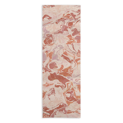 evamatise EarthTone Marble Texture 70s Yoga Towel