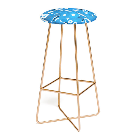 evamatise Flowers and Butterflies Hippie Bar Stool
