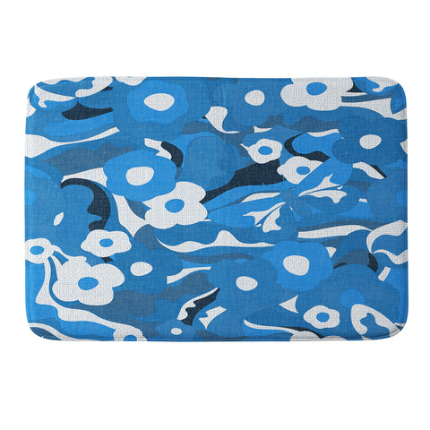 evamatise Flowers and Butterflies Hippie Memory Foam Bath Mat